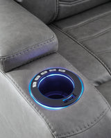 Schooner Rocks Slate Faux Leather Power Recliner