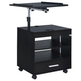 Lerma 1-Drawer Adjustable Tray Top Nightstand with Speaker Black Ash — product image 5