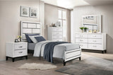 Davi White Panel Bedroom Set