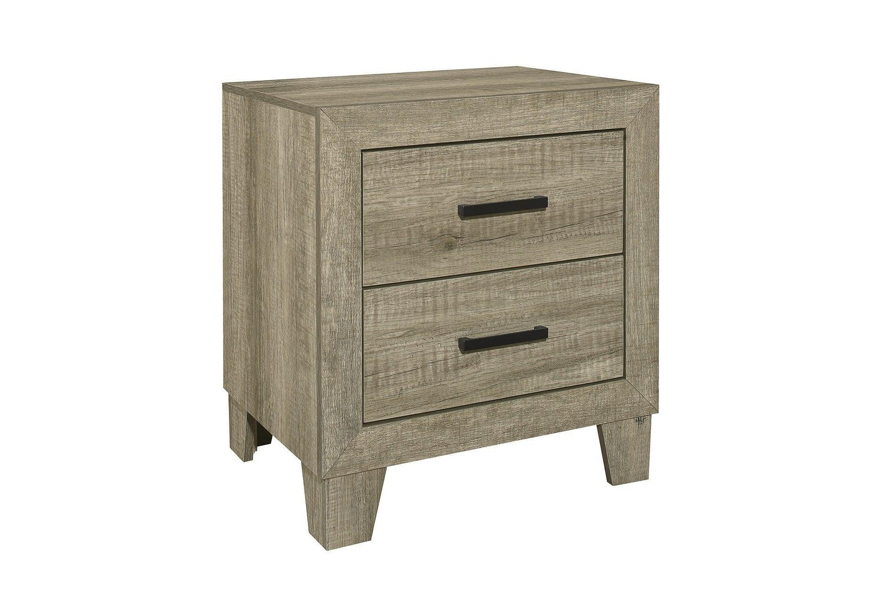 Gray Modern Traditional Rustic Solid Wood And Veneers Panel Bedroom Set - Ella Furniture