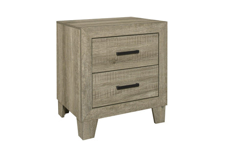 Gray Modern Traditional Rustic Solid Wood And Veneers Panel Bedroom Set - Ella Furniture