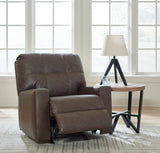 Barlin Mills Umber Faux Leather Recliner