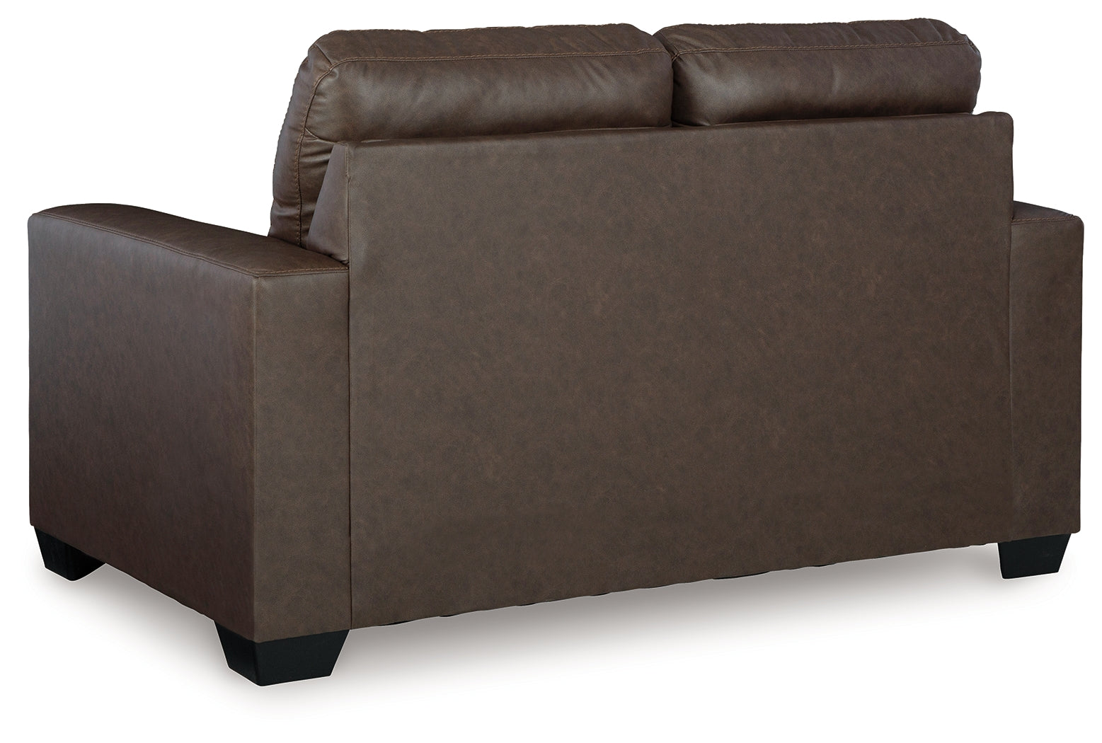 Barlin Mills Umber Faux Leather Loveseat