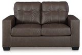 Barlin Mills Umber Faux Leather Loveseat
