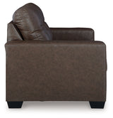 Barlin Mills Umber Faux Leather Loveseat
