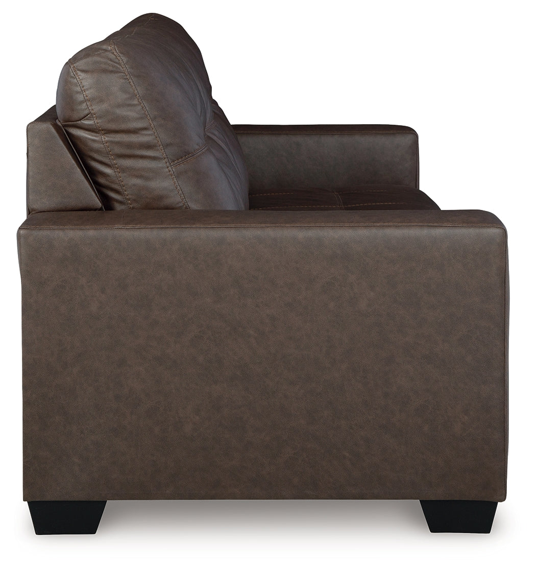 Barlin Mills Umber Faux Leather Sofa