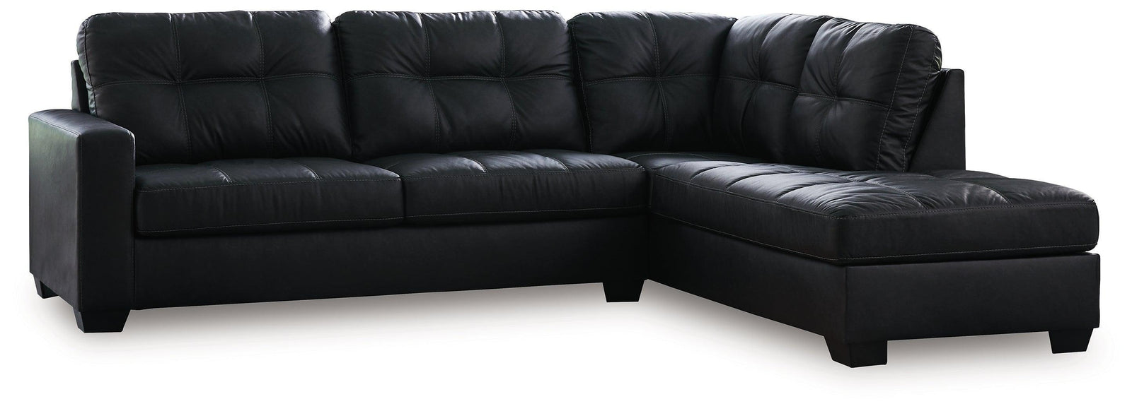 Barlin Mills Carbon Faux Leather 2-Piece Sectional with Chaise