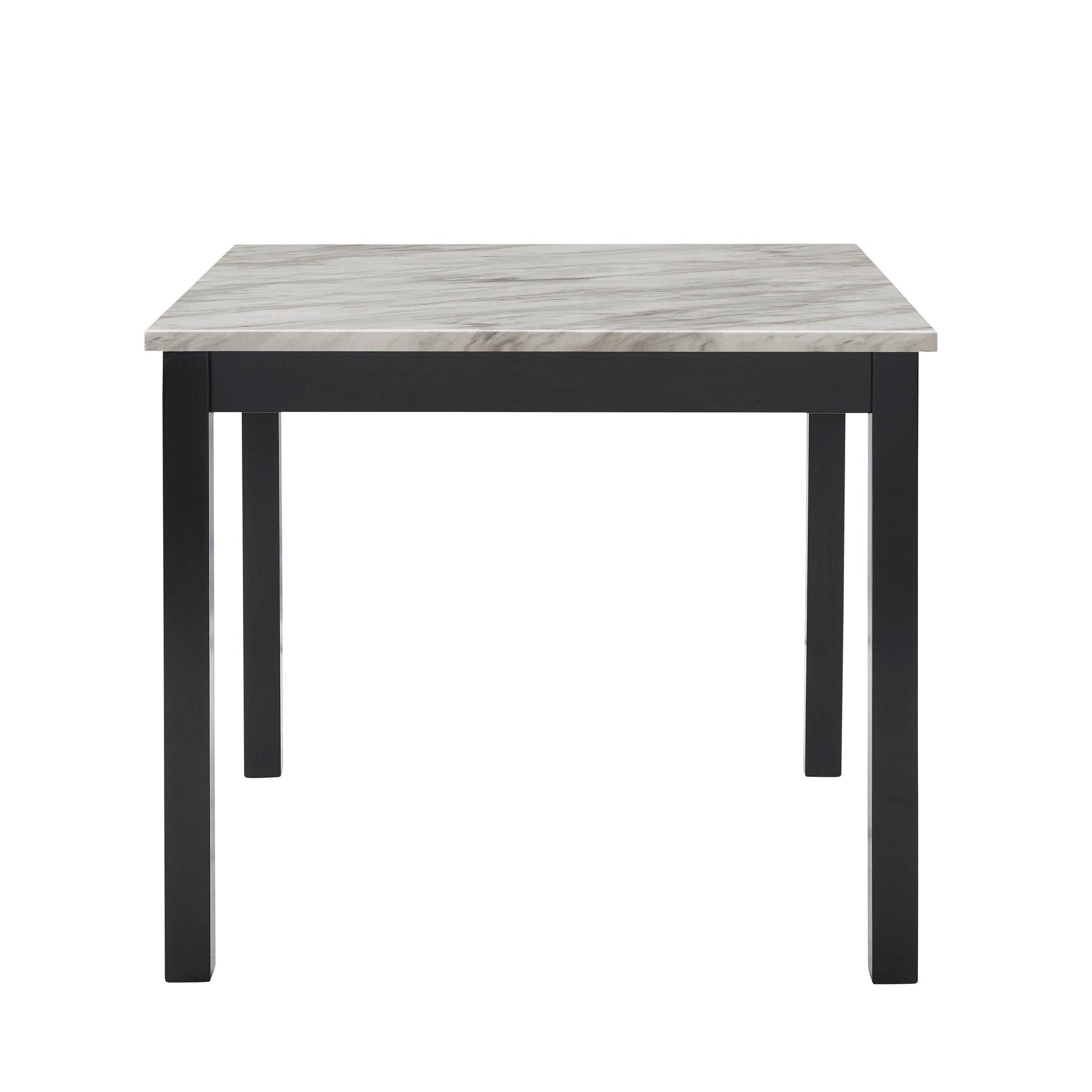 Lennon Blue/White Velvet Modern Wood And Veneers 5-Piece Counter Height Dining Room Set - Ella Furniture