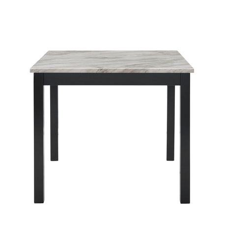 Lennon Blue/White Velvet Modern Wood And Veneers 5-Piece Counter Height Dining Room Set - Ella Furniture