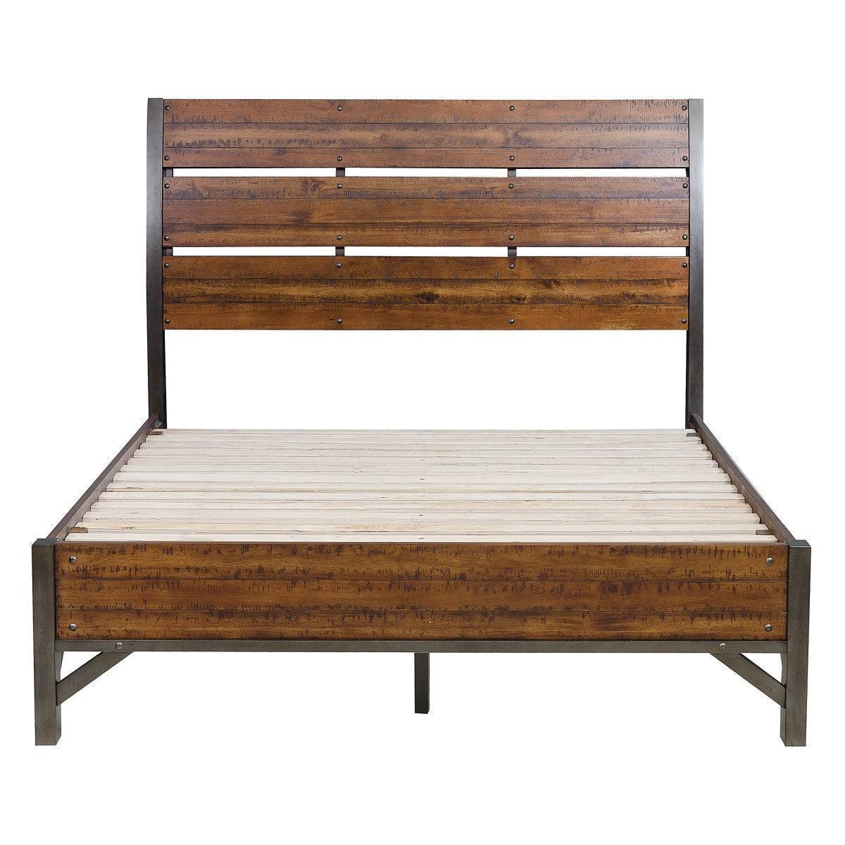 James Rustic Platform King Bed