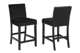 Lennon Black Upholstered Counter Height Set