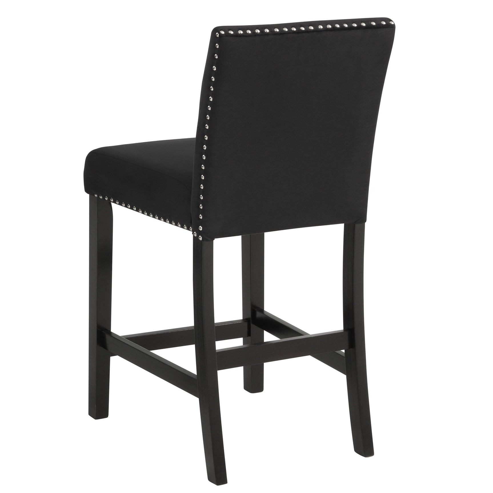 Lennon Black Upholstered Counter Height Set