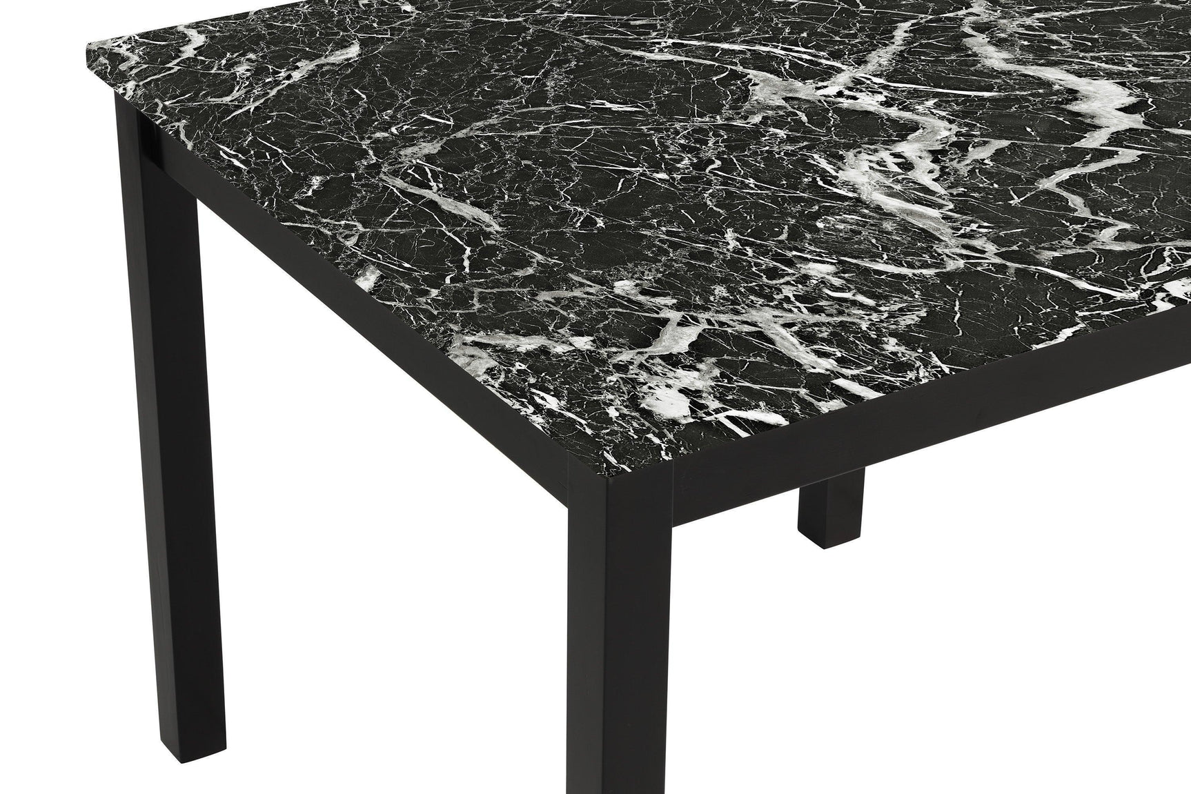 Lennon Black Upholstered Counter Height Set