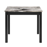 Lennon 5-Piece Faux Marble Counter Height Coffee Table Set in Brown view 3