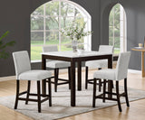 Lennon 5-Piece Brown Counter Height Dining Set from Ella Furniture