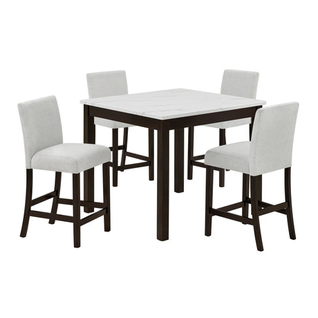 Lennon 5-Piece Brown Counter Height Dining Set view 2