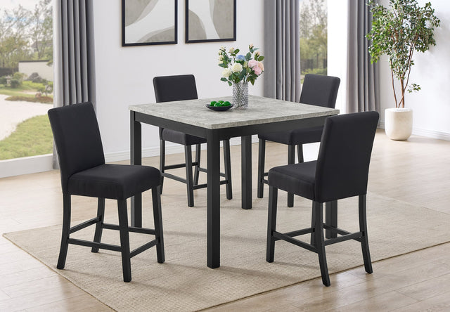 Lennon 5-Piece Concrete Counter Height Dining Set from Ella Furniture