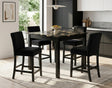Lennon 5-Piece Faux Marble Coffee Table Set in Glossy Black from Ella Furniture
