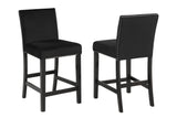 Lennon Black/White Velvet Modern Wood And Veneers 5-Piece Counter Height Dining Room Set - Ella Furniture
