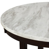 Lennon Blue Upholstered Round Counter Height Set