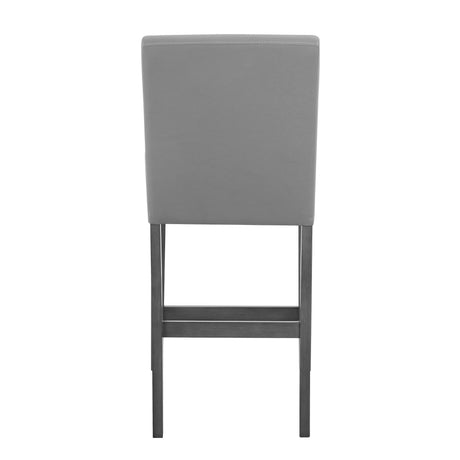 Judson Gray 5-Pk Modern Sleek Wood And Veneers Oval Counter Height - Ella Furniture