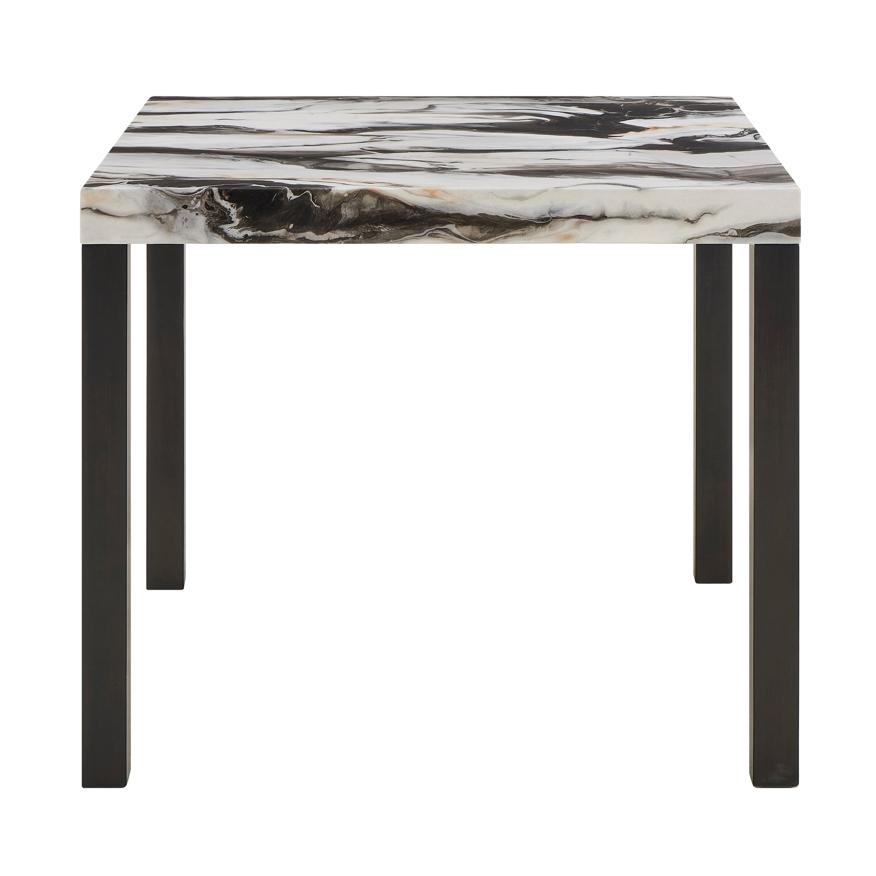 Vega Brown Faux Marble Counter Height Set