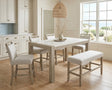 Hazel Genuine Marble Counter Height Dining Set With Table And 4 Side Chairs from Ella Furniture