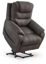 Snowfield Gunmetal Faux Leather Power Lift Recliner
