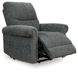 Aureta Charcoal Performance Fabric,Next-Gen Nuvella™,Chenille Power Lift Recliner