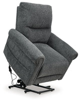 Aureta Charcoal Performance Fabric,Next-Gen Nuvella™,Chenille Power Lift Recliner