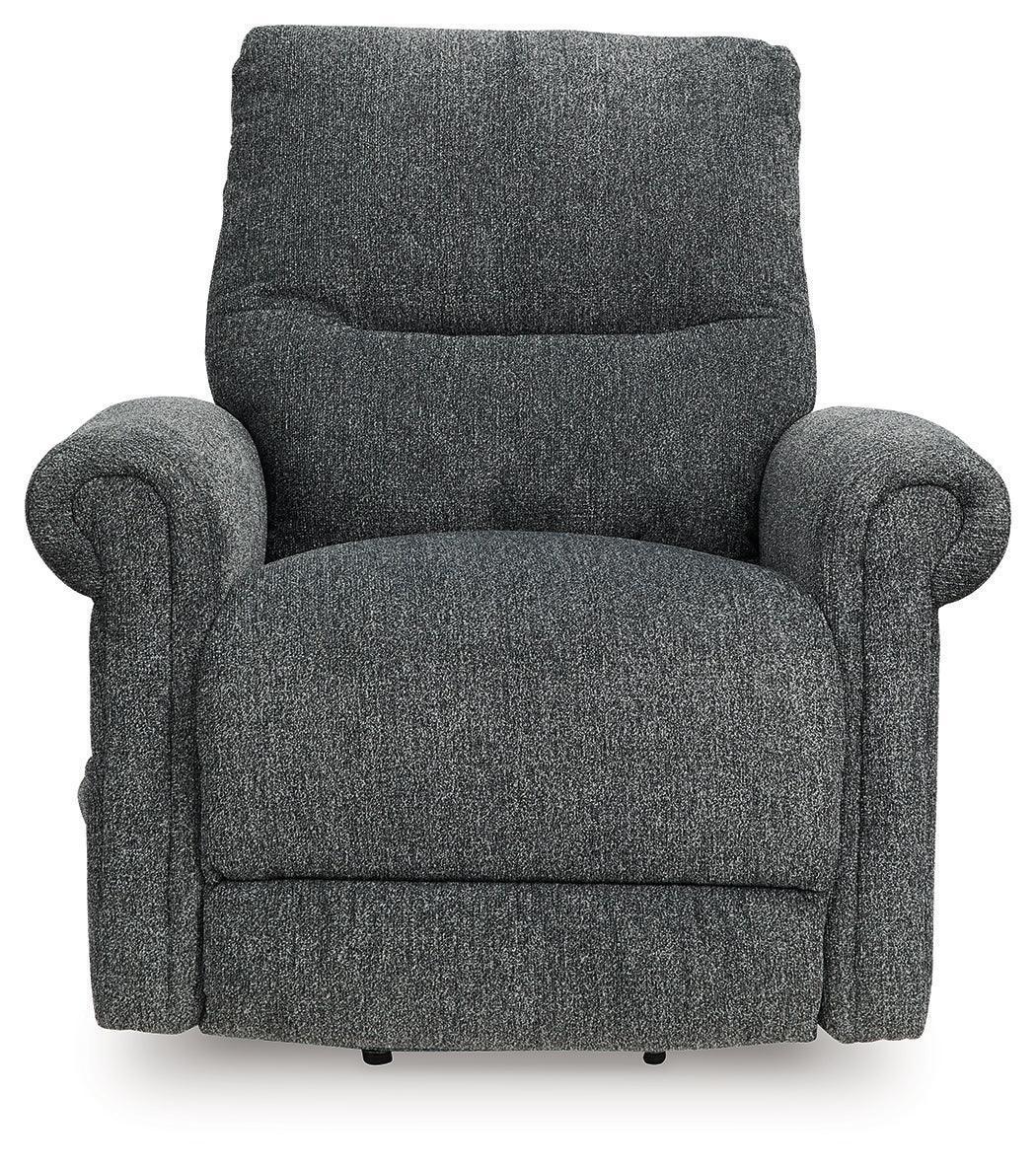 Aureta Charcoal Performance Fabric,Next-Gen Nuvella™,Chenille Power Lift Recliner