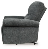 Aureta Charcoal Performance Fabric,Next-Gen Nuvella™,Chenille Power Lift Recliner