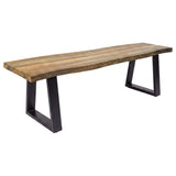 Selwyn Live Edge Solid Wood Dining Bench Light Sheesham — product view