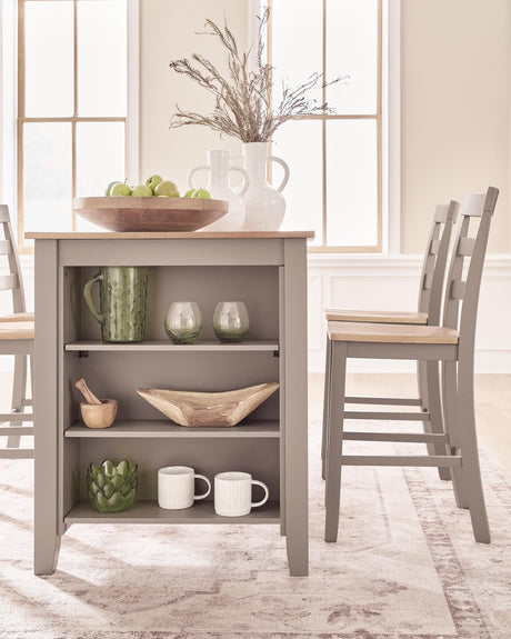 Harperfeld Natural/Gray Counter Height Dining Table — product image 4