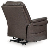 Oatman Umber Faux Leather Power Lift Recliner