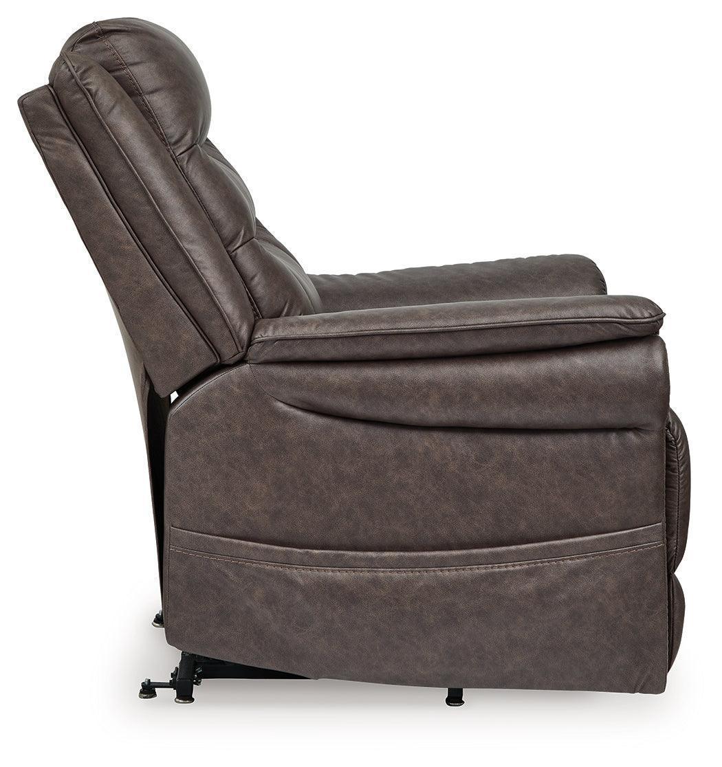 Oatman Umber Faux Leather Power Lift Recliner