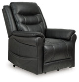 Oatman Carbon Faux Leather Power Lift Recliner