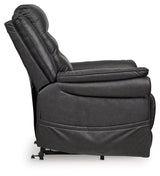 Oatman Carbon Faux Leather Power Lift Recliner