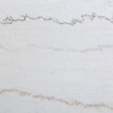 Aldrich Cappuccino White Marble Counter Height Set