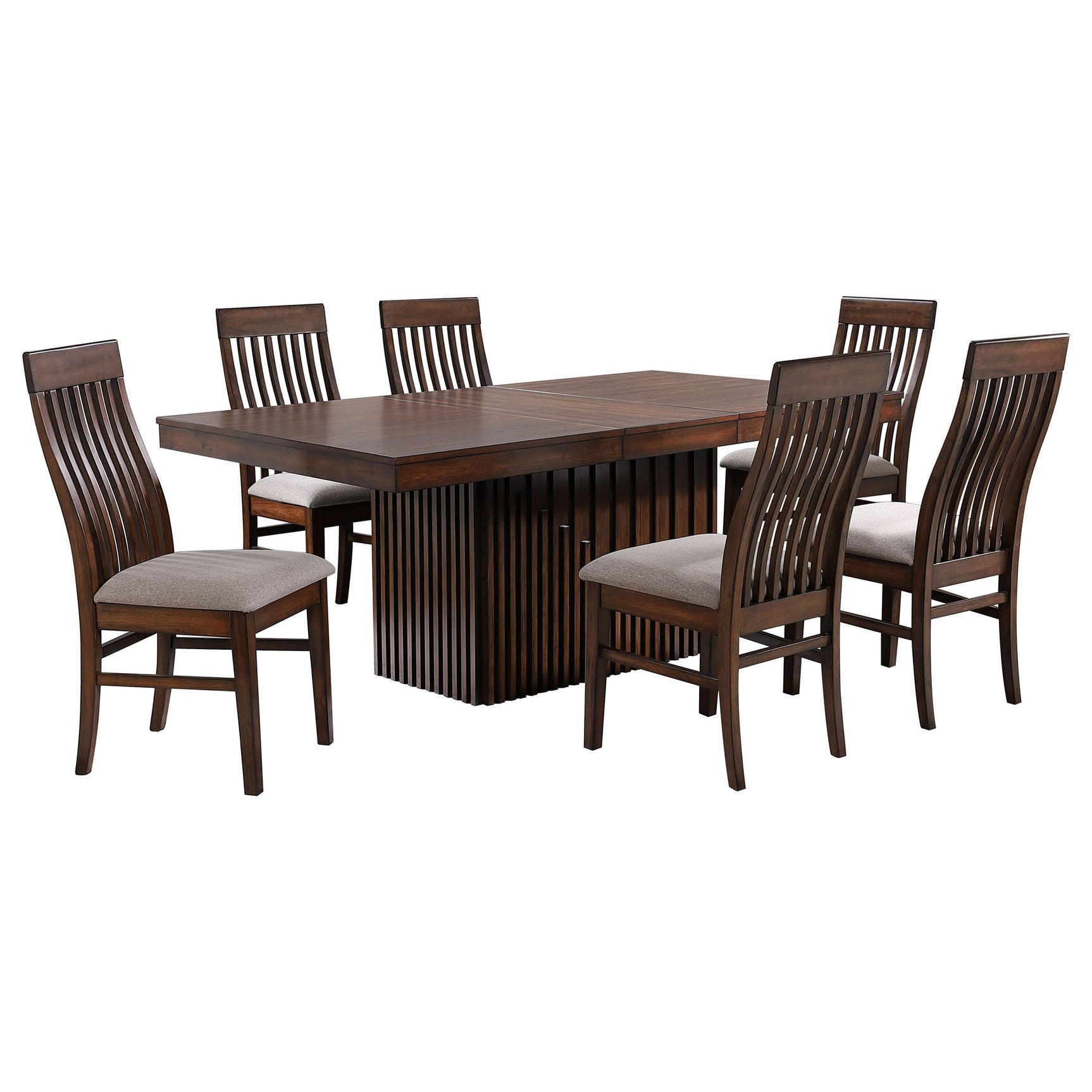Briarwood Brown Extension Leaf Dining Room Set