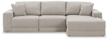 Next-gen Gaucho Gray 3-Piece Sectional Sofa With Chaise 18304S2 - Ella Furniture