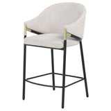 Chadwick Fabric Upholstered Counter Height Chair Beige (Set of 2)