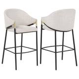 Chadwick Fabric Upholstered Bar Chair Beige (Set of 2)