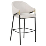 Chadwick Fabric Upholstered Bar Chair Beige (Set of 2)