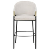 Chadwick Fabric Upholstered Bar Chair Beige (Set of 2)