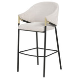 Chadwick Fabric Upholstered Bar Chair Beige (Set of 2)