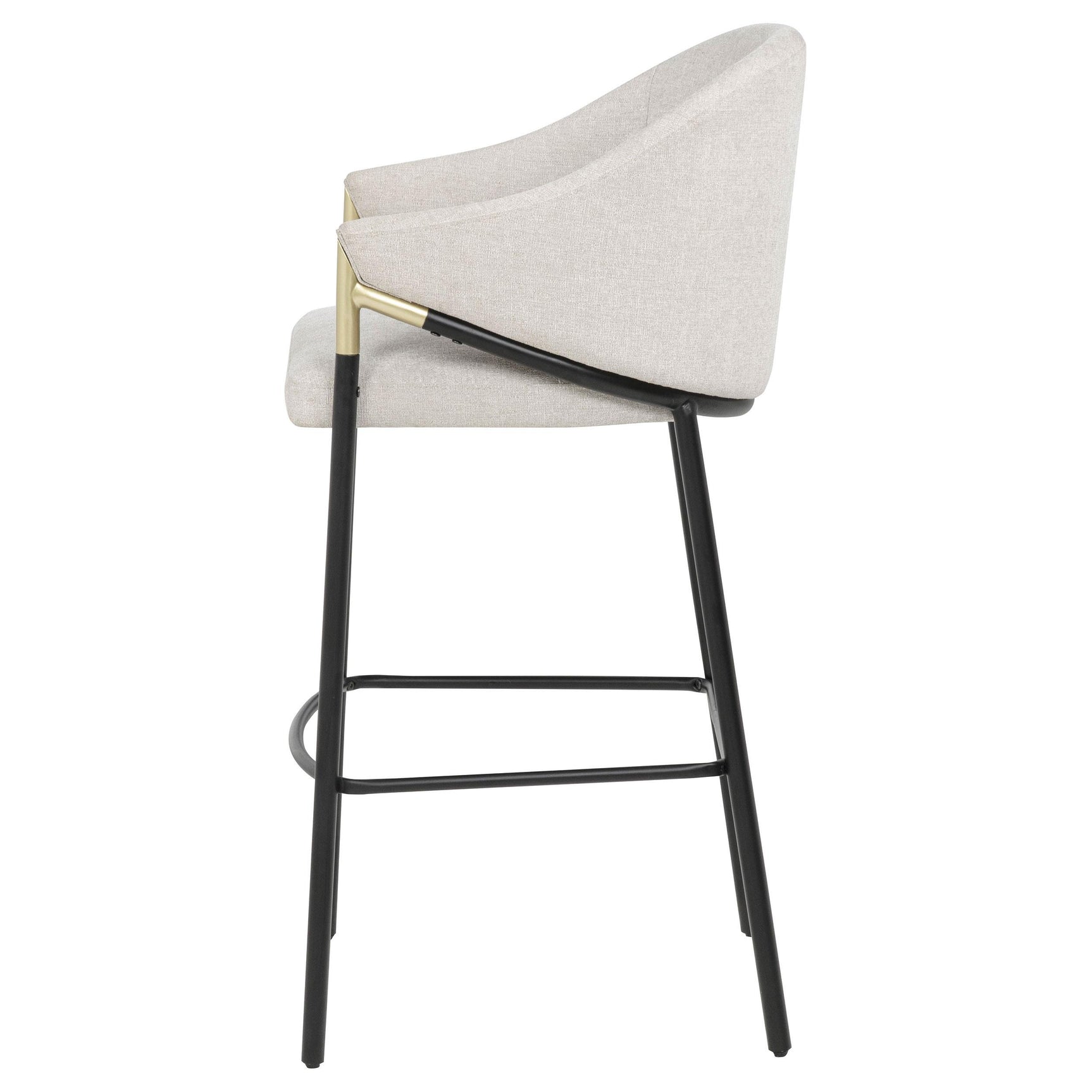 Chadwick Fabric Upholstered Bar Chair Beige (Set of 2)