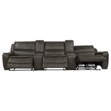 Marcell 5-Piece 3-Seat Power Home Theater Seating with Dual Consoles Grey — product image 4