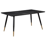 Zetta Black Rectangular 60-inch Wood Dining Room Set