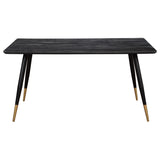 Zetta Black Rectangular 60-inch Wood Dining Room Set